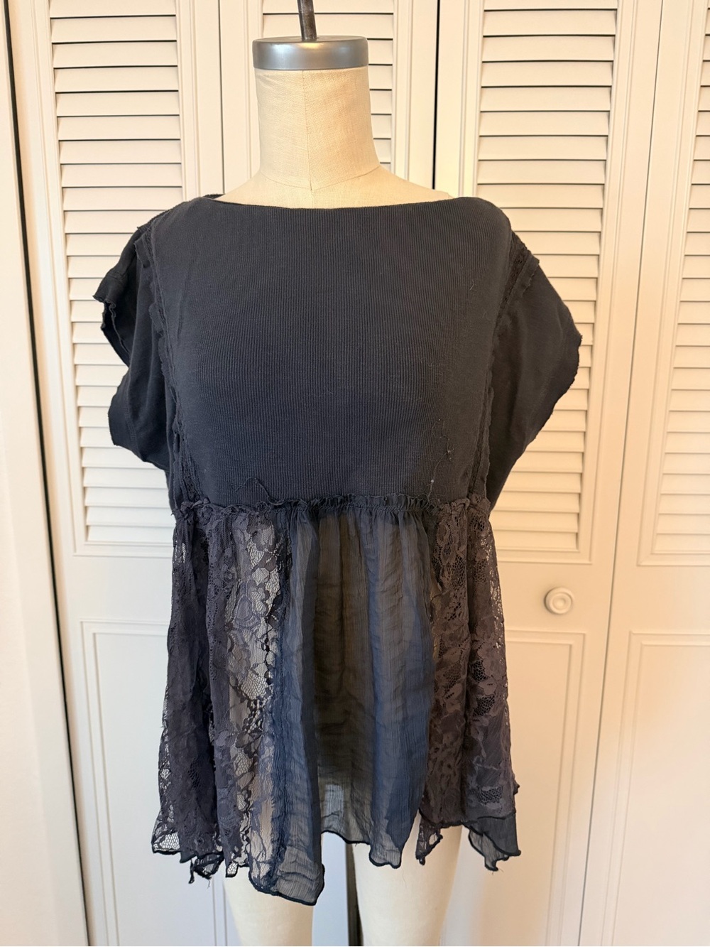 Oversized Lace Babydoll Top